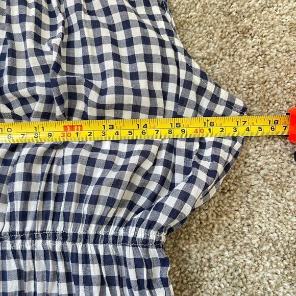 Draper James RSVP Gingham Sleeveless Maxi Dress Size M Navy Blue White Check - Picture 10 of 13